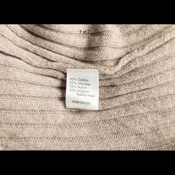 ❤️Cardigan Sweater Beige Knit Open Draped Long M - Picture 7 of 7